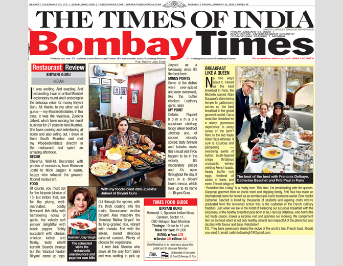 TIMES OF INDIA Bombay Times