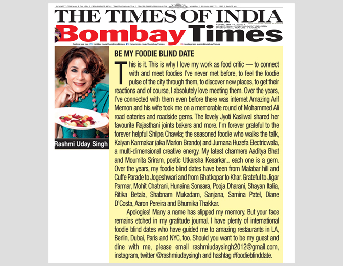 TIMES OF INDIA Bombay Times