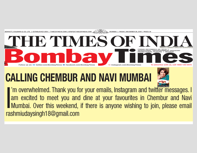 TIMES OF INDIA Bombay Times