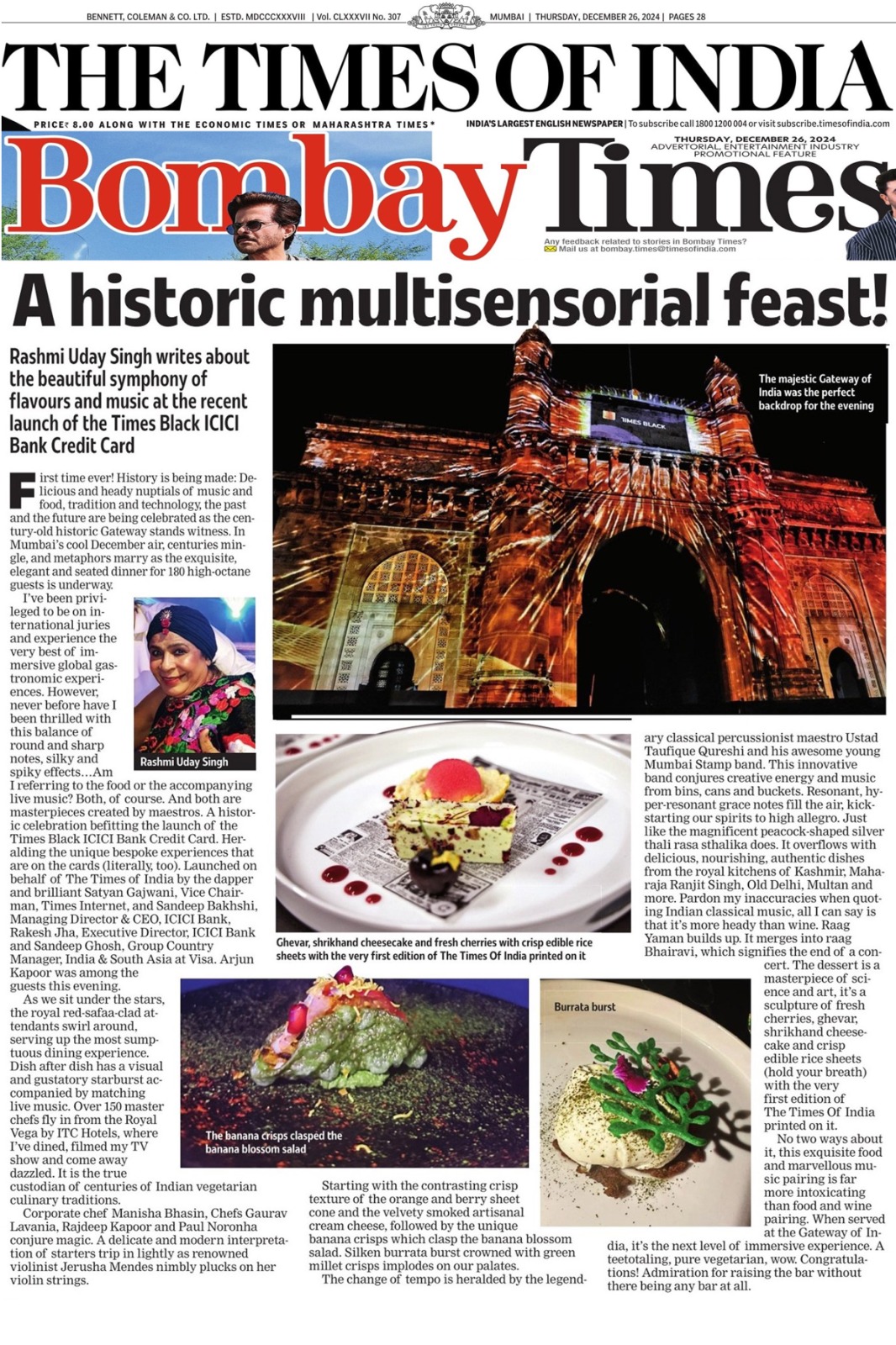 A HISTORIC MULTISENSORIAL FEAST